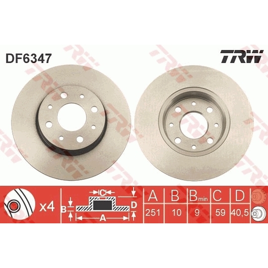 DF6347 - Brake Disc 