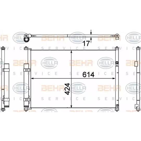 8FC 351 304-351 - Condenser, air conditioning 