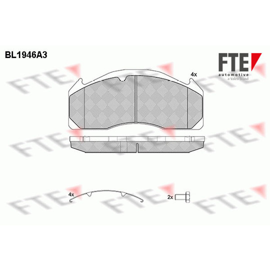 BL1946A3 - Brake Pad Set, disc brake 