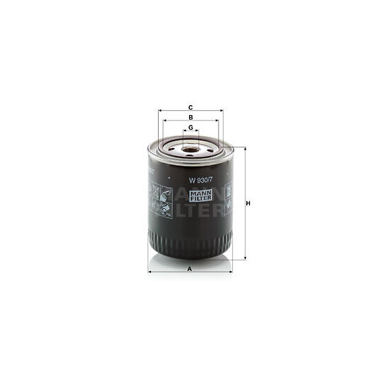 W 930/7 - Oil filter 