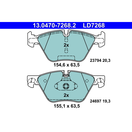 13.0470-7268.2 - Brake Pad Set, disc brake 