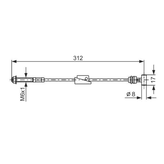 1 987 477 517 - Cable, parking brake 