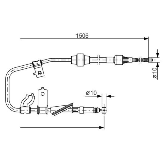 1 987 477 789 - Cable, parking brake 