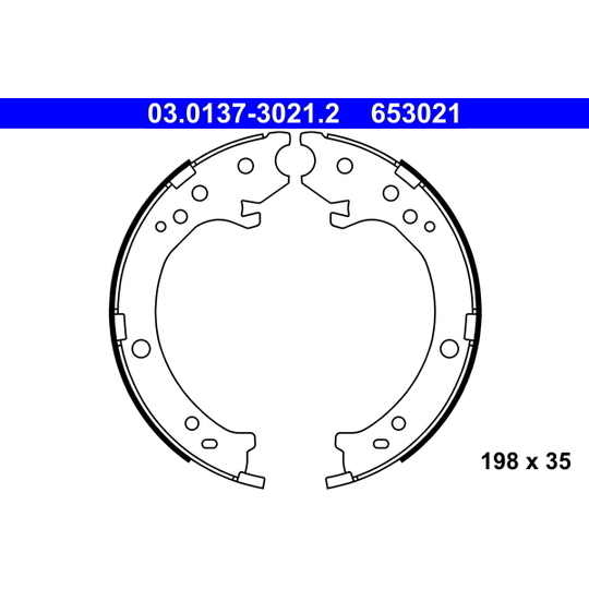 03.0137-3021.2 - Brake Shoe Set, parking brake 