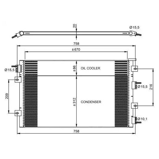 350032 - Condenser, air conditioning 