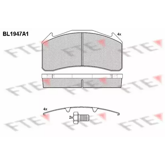 BL1947A1 - Brake Pad Set, disc brake 