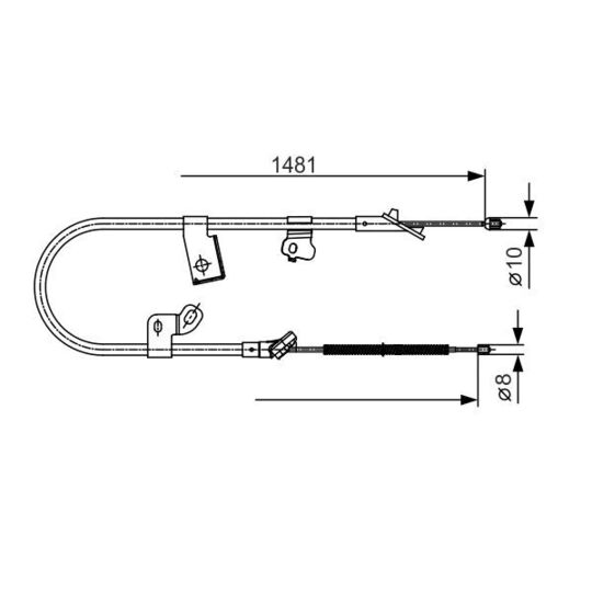 1 987 477 919 - Cable, parking brake 