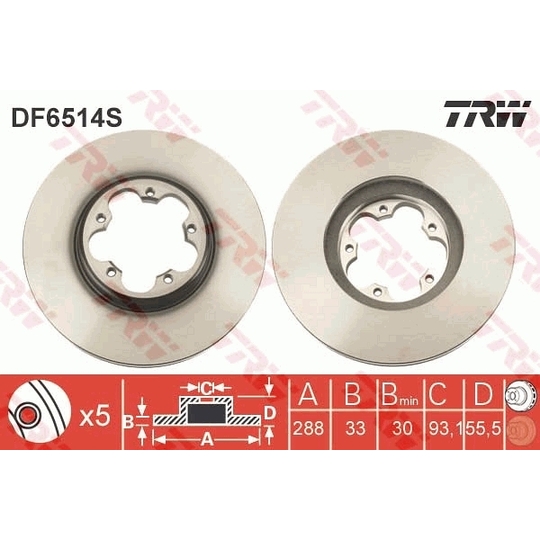 DF6514S - Brake Disc 