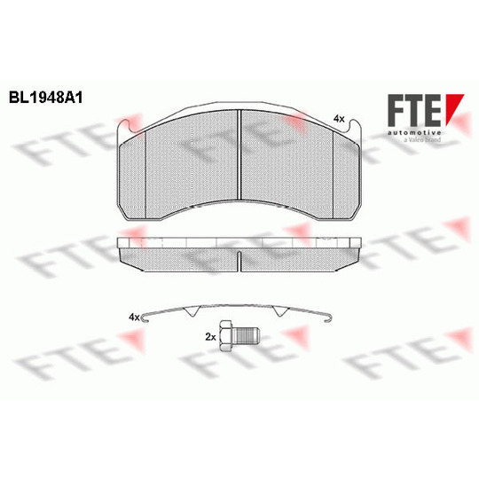BL1948A1 - Brake Pad Set, disc brake 