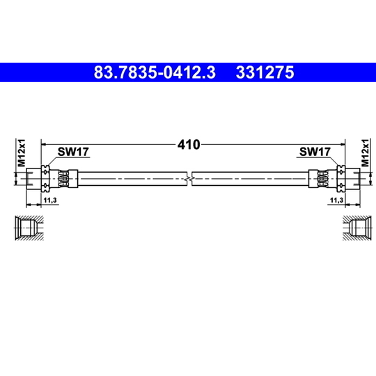 83.7835-0412.3 - Bromsslang 