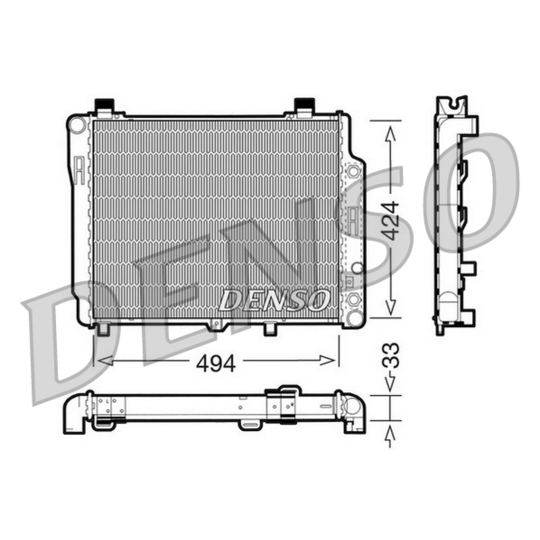 DRM17075 - Radiaator, mootorijahutus 