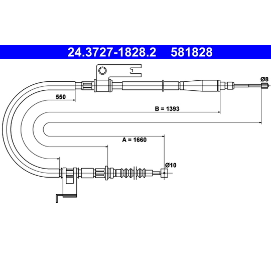 24.3727-1828.2 - Cable, parking brake 