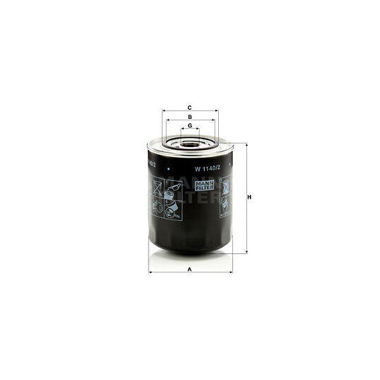 W 1140/2 - Oil filter 
