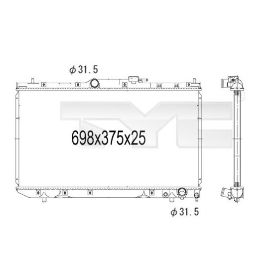 736-1007 - Kylare, motorkylning 