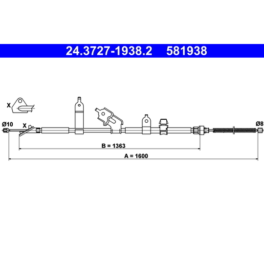 24.3727-1938.2 - Cable, parking brake 