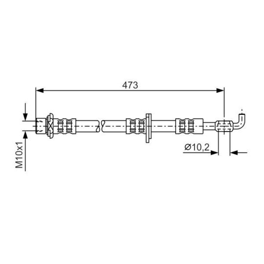 1 987 476 744 - Brake Hose 