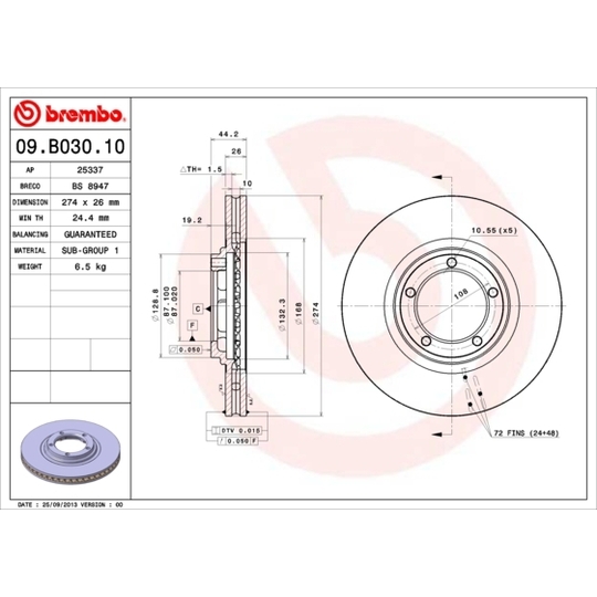 09.B030.10 - Brake Disc 