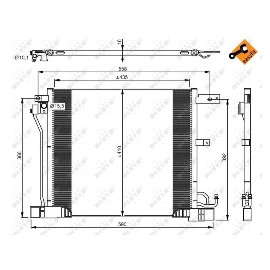 350040 - Condenser, air conditioning 