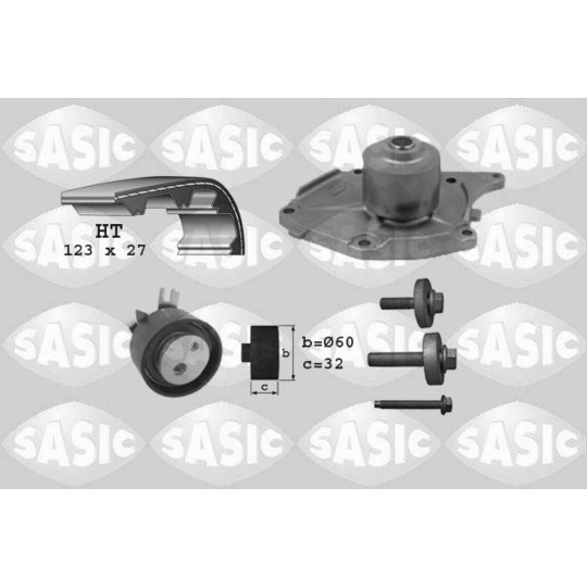 3904022 - Water Pump & Timing Belt Set 