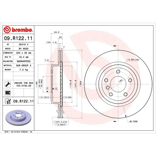 09.R122.11 - Bromsskiva 