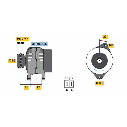 0 986 049 900 - Alternator 