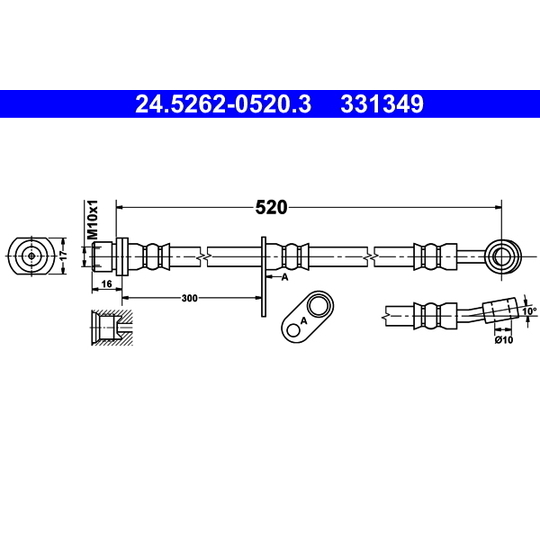 24.5262-0520.3 - Brake Hose 