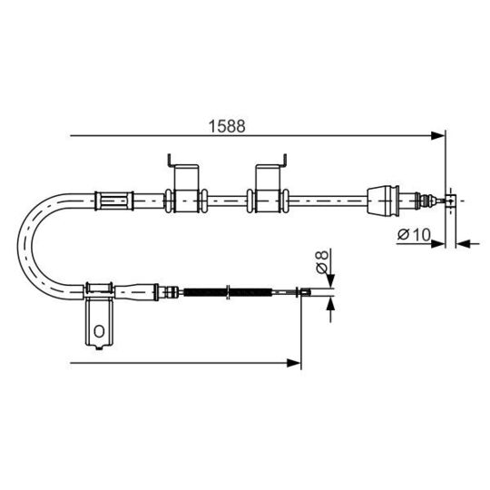 1 987 482 358 - Cable, parking brake 