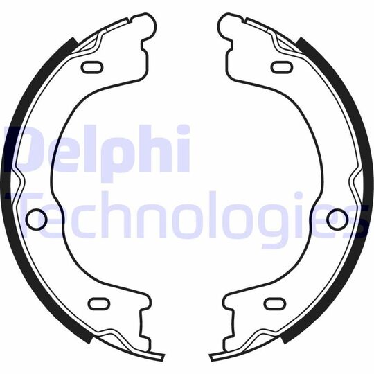 LS2048 - Brake Shoe Set, parking brake 