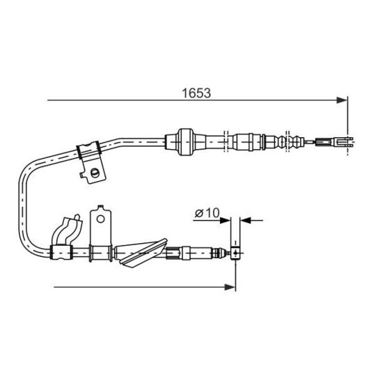1 987 477 738 - Cable, parking brake 