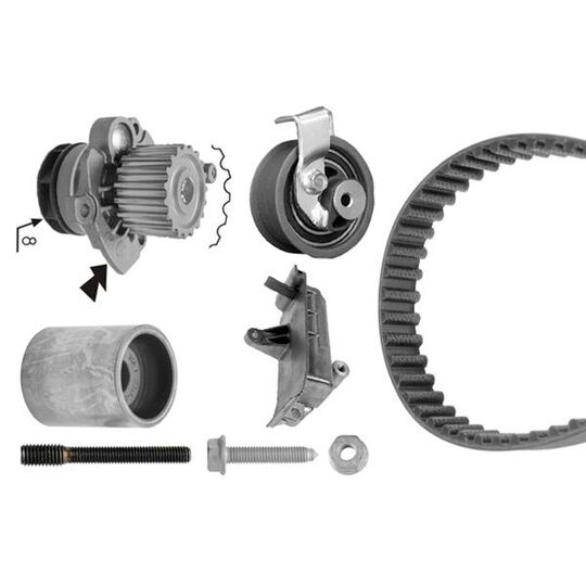 1 987 946 420 - Water Pump & Timing Belt Set 