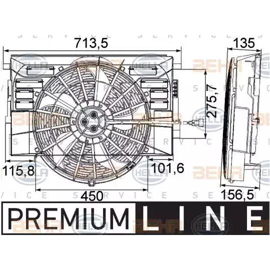 8EW 351 041-301 - Ventilaator, mootorijahutus 