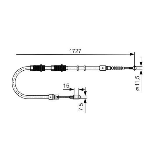 1 987 477 259 - Cable, parking brake 