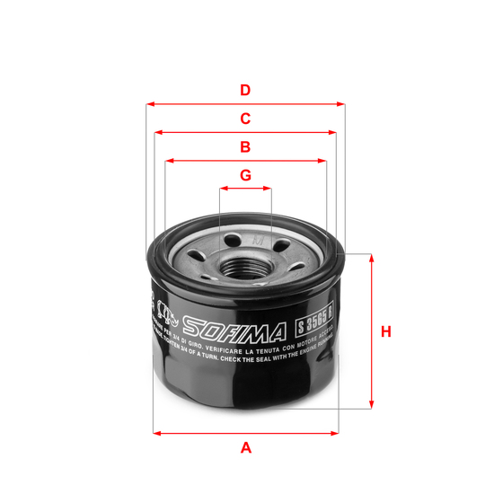 S 3565 R - Oil filter 