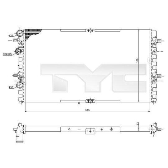 731-0002 - Kylare, motorkylning 