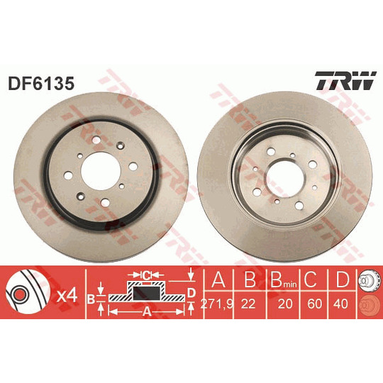 DF6135 - Brake Disc 