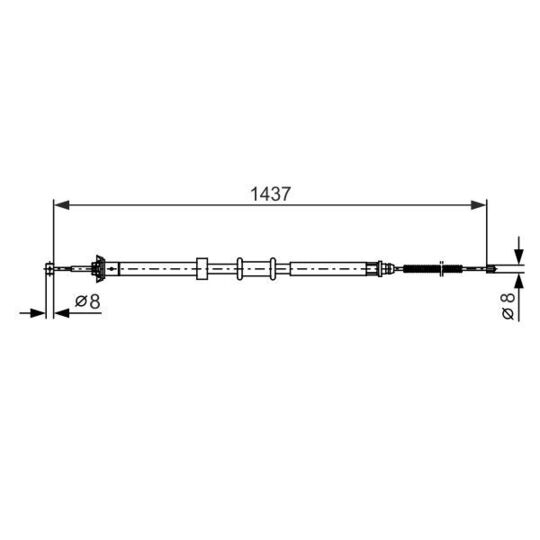 1 987 482 391 - Cable, parking brake 