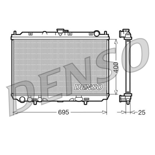 DRM46016 - Radiaator, mootorijahutus 