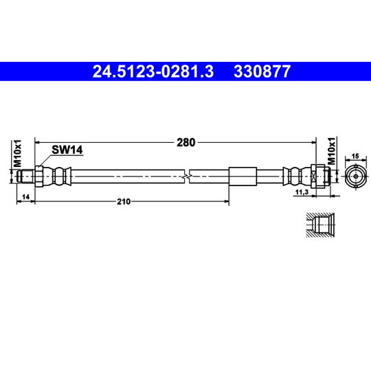 24.5123-0281.3 - Brake Hose 