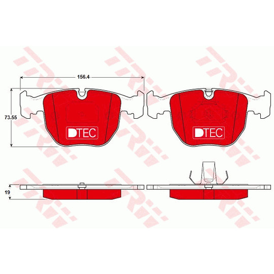 GDB1261DTE - Brake Pad Set, disc brake 