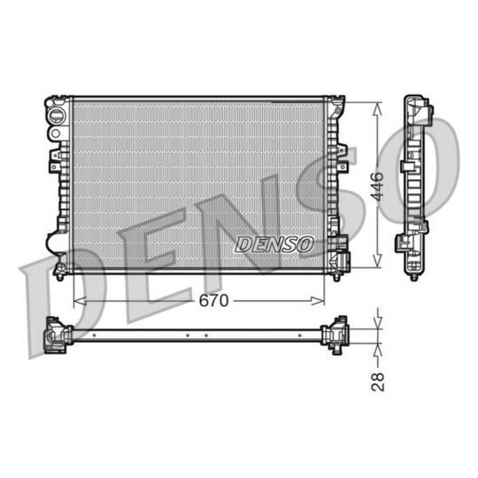 DRM07050 - Radiator, engine cooling 