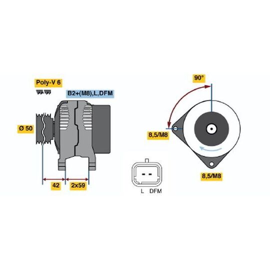 0 986 047 370 - Alternator 