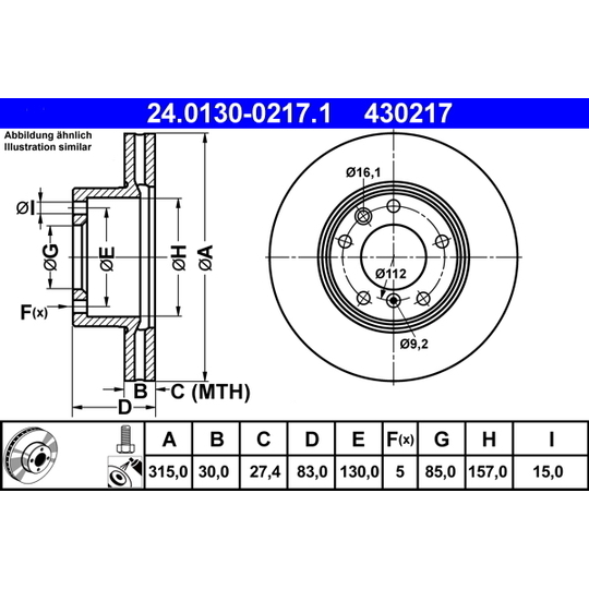 24.0130-0217.1 - Brake Disc 