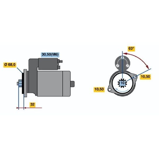 0 001 125 059 - Startmotor 