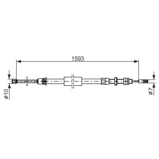 1 987 477 450 - Cable, parking brake 