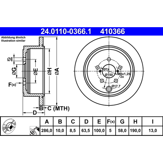 24.0110-0366.1 - Brake Disc 