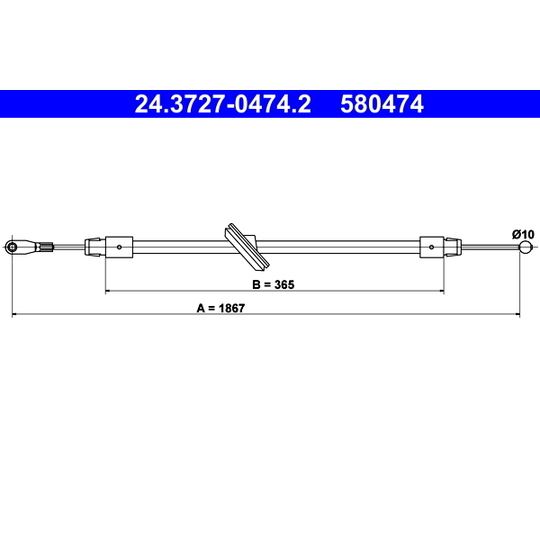 24.3727-0474.2 - Cable, parking brake 