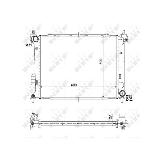 56057 - Radiaator, mootorijahutus 