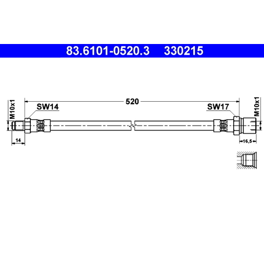 83.6101-0520.3 - Bromsslang 