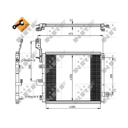 350047 - Lauhdutin, ilmastointilaite 