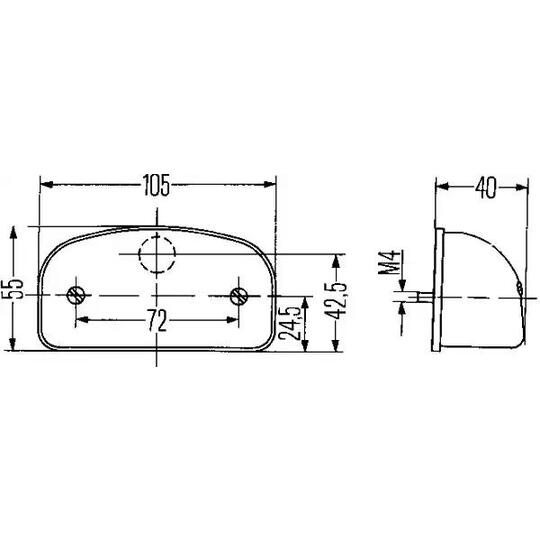 2KA 001 386-241 - Licence Plate Light 